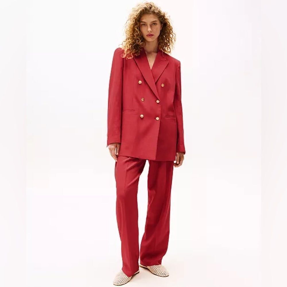 NWT Tommy Hilfiger x Sofia Richie Grainge Red Pant Suit - Picture 3 of 8